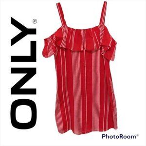 Only Boho Cold Shoulder Ruffle Dress​​​